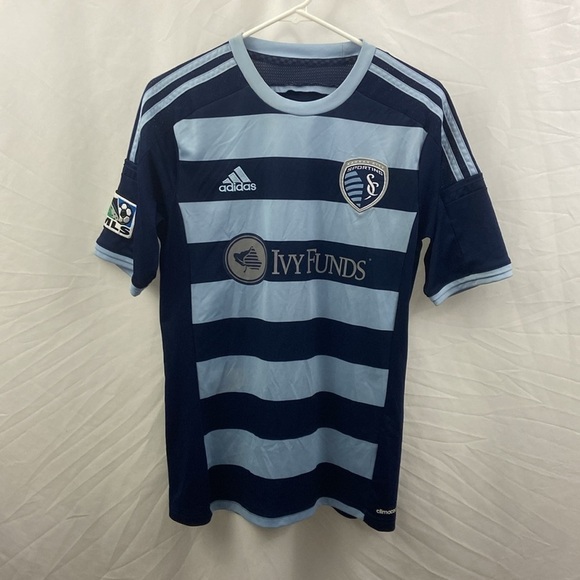 Kansas City Sporting MLS Adidas Climacool Size Small Adult Soccer Jersey - Picture 8 of 9